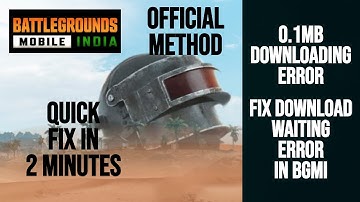 BGMI 0.1MB Error Fix in 2 Minutes without using File Manager | Official Solution from Krafton