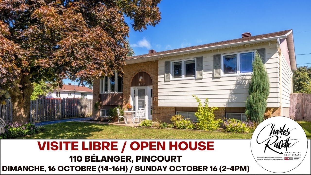 Visite Libre 110 Belanger, Pincourt Open House YouTube