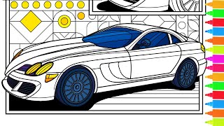 Coloring Sports Car, Monster Truck and Race Car | Coloring Book Pages screenshot 5