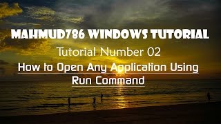 02. How To Open Any Application Using Run Command