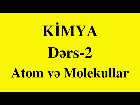 Kimya 2.Maddələrin tərkibi və quruluşu. Atomlar və molekullar.