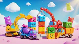 🏙️ City Building with Truck Friends – Best 3D Animation Song for Toddlers!