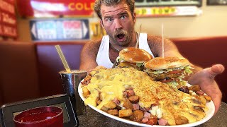 I've Never Seen Anyone Beat this Challenge | MAC DADDY CHALLENGE | 2 HUGE BURGERS + POUTINE