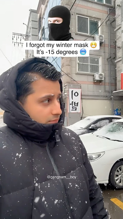 Korean winter is not for beginners 😂😂 #외국인 #여행 #southkorea