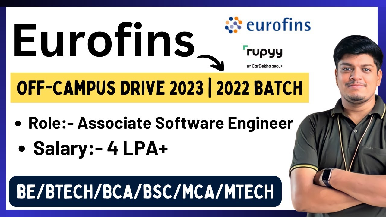 Eurofins Off-Campus Drive 2023 | 2022 BATCH | ASE Role | Rupyy Hiring |BE | BTECH | BCA | MCA |MTECH
