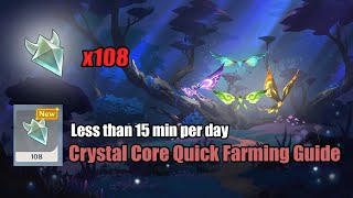 How do I get 108 Crystal Cores in less than 15 min? | Fastest Farming Route | Genshin Impact