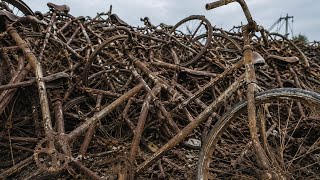 How Old Rusty Bicycles Are Recycled Into NEW Steel Bicycles | Full Recycling Process 