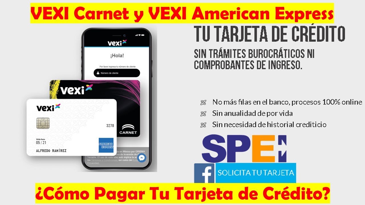 Como Pagar Tu Tarjeta De Credito Vexi Carnet Amex American Express Spei Banca Oxxo P3 Youtube