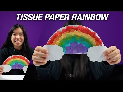 Tissue Paper Rainbow - Things to Make and Do, Crafts and Activities for  Kids - The Crafty Crow