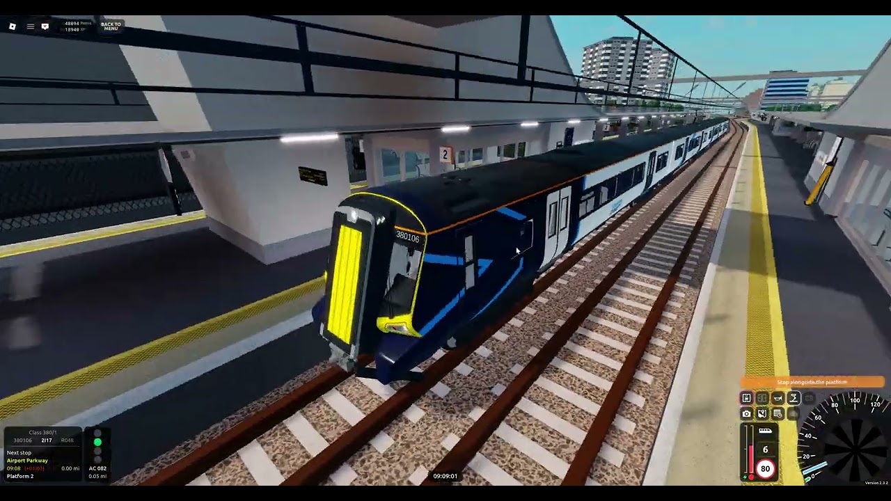 Roblox SCR v2.3.2 R048 Airport Terminal 2➡️St. Helens Bridge (Class 380/1)