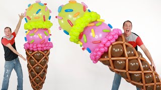 🍧 BALLOON ICE CREAM 😋 balloon decoration ideas - Gustavo gg