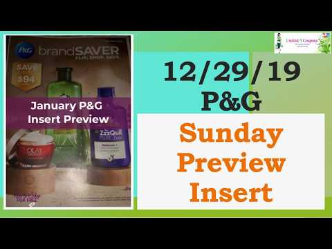 Some rare coupons ? 12/29/19 P&G Insert Preview | P&G January 2020 | 2020 Sunday Insert Schedule