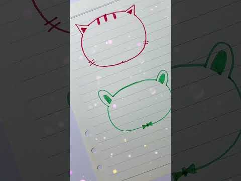 Video Vẽ ô ghi chú hình con mèo | Luyện chữ đẹp, bút vở sách... - youtube