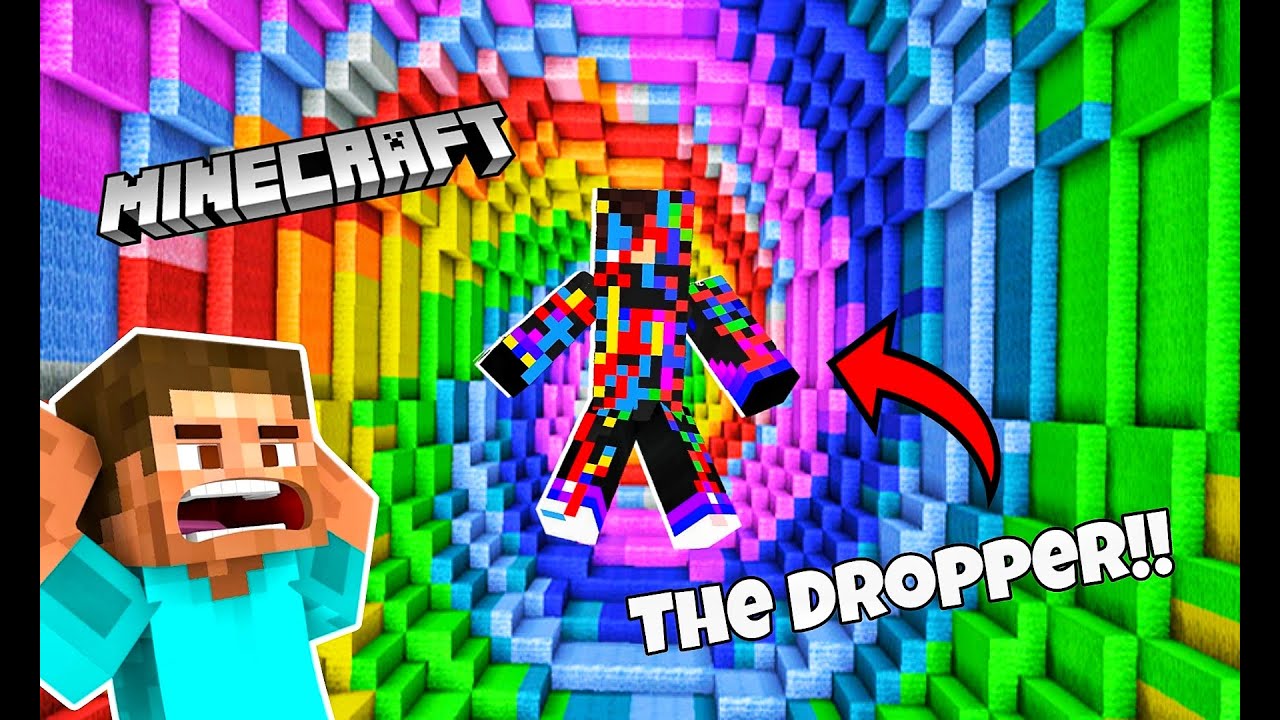 Playing impossible minecraft dropper for the first time! YouTube