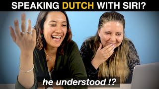 Students of DUTCH TRY to talk with SIRI... (hilarious!)