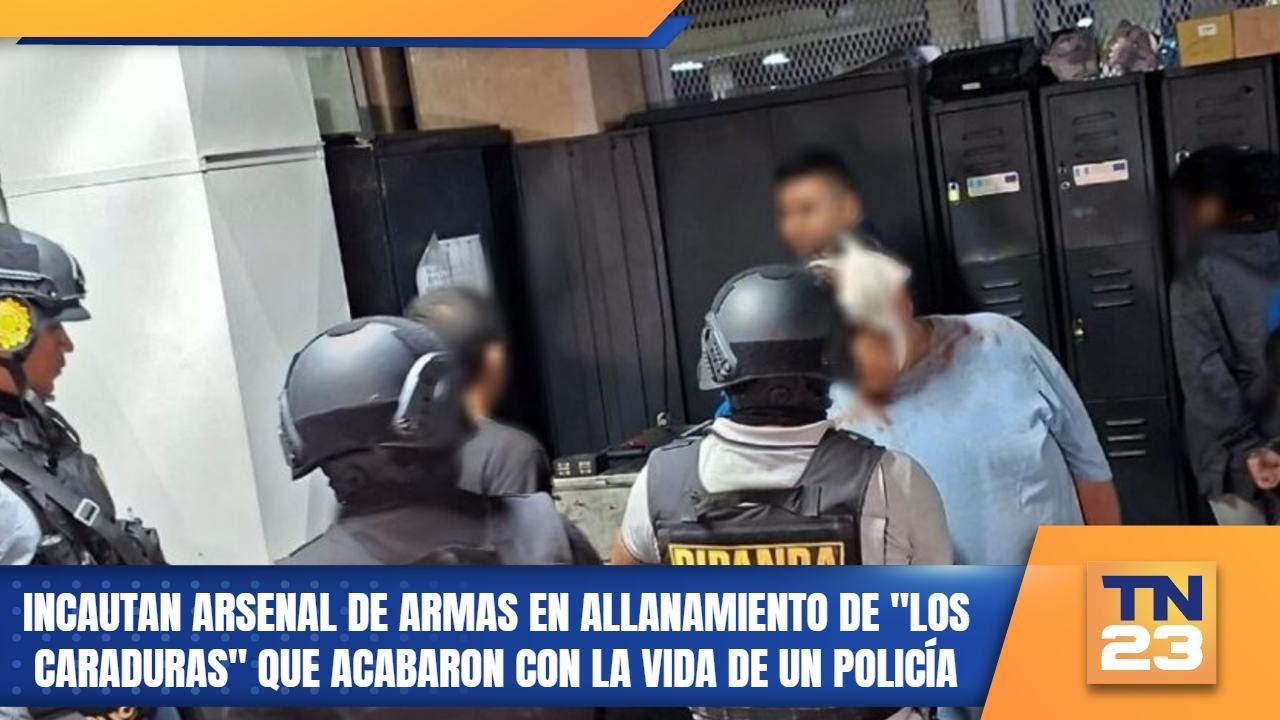 Incautan arsenal de armas en allanamiento de 