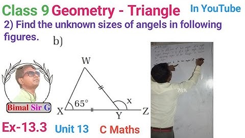 class 9 Ex-13.3 Q2b) Geometry - Triangle  | Vedanta excel in mathematics class 9 and 10 solution Cma