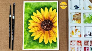 Watercolor Flower Painting tutorial in Hindi |  Flower drawing for beginners