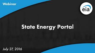 EIA State Energy Portal webinar