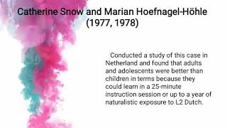 Age In Second Language Acquisition