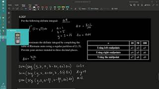 Riemann Sum TI 84