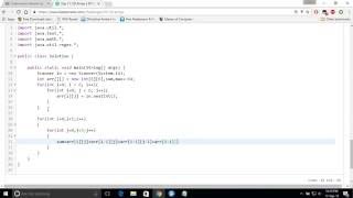 Day 11 of code: 2D Arrays! hackerrank | java | tutorial