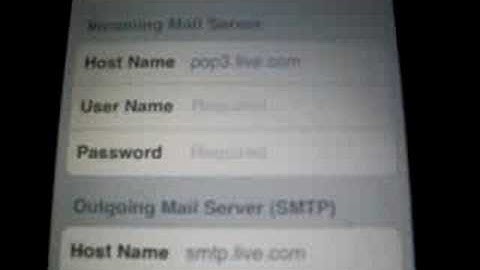Hotmail On iPhone/iPod Touch Mail Application