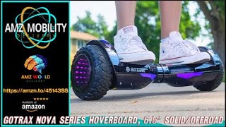 Overview Gotrax NOVA Series Hoverboard, 6.5" LED Solid/Offroad Tires, Max 5/6 Miles Range, Amazon