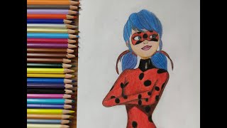 Drawing miraculous ladybug رسم الدعسوقة