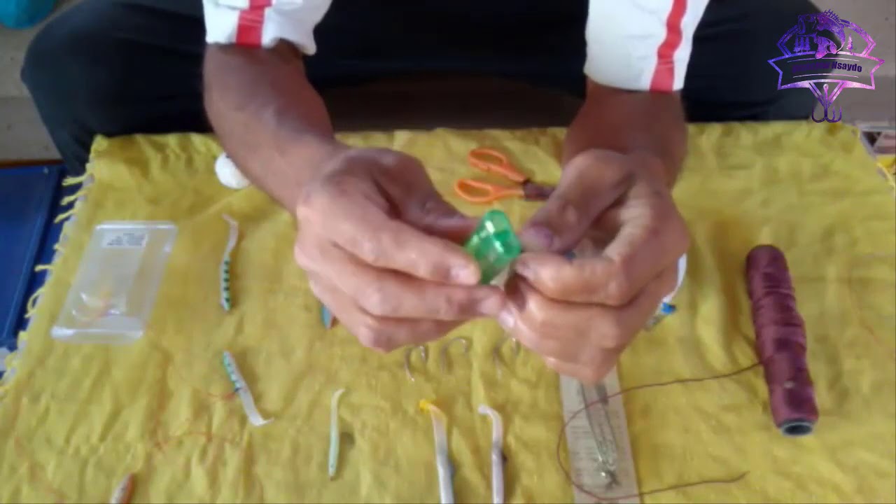 طريقة المونتاج  لصيد اسماك الدرعي بالطعم الصناعي الراكلو - (تقنية السبينينغ)