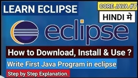 How to Use Eclipse for Java Programming for Beginners || How to Install Eclipse || Eclipse java