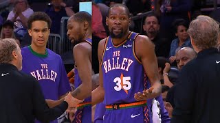Kevin Durant Didnt Like Suns Head Coach Grabbing His Arm And They Exchange Words