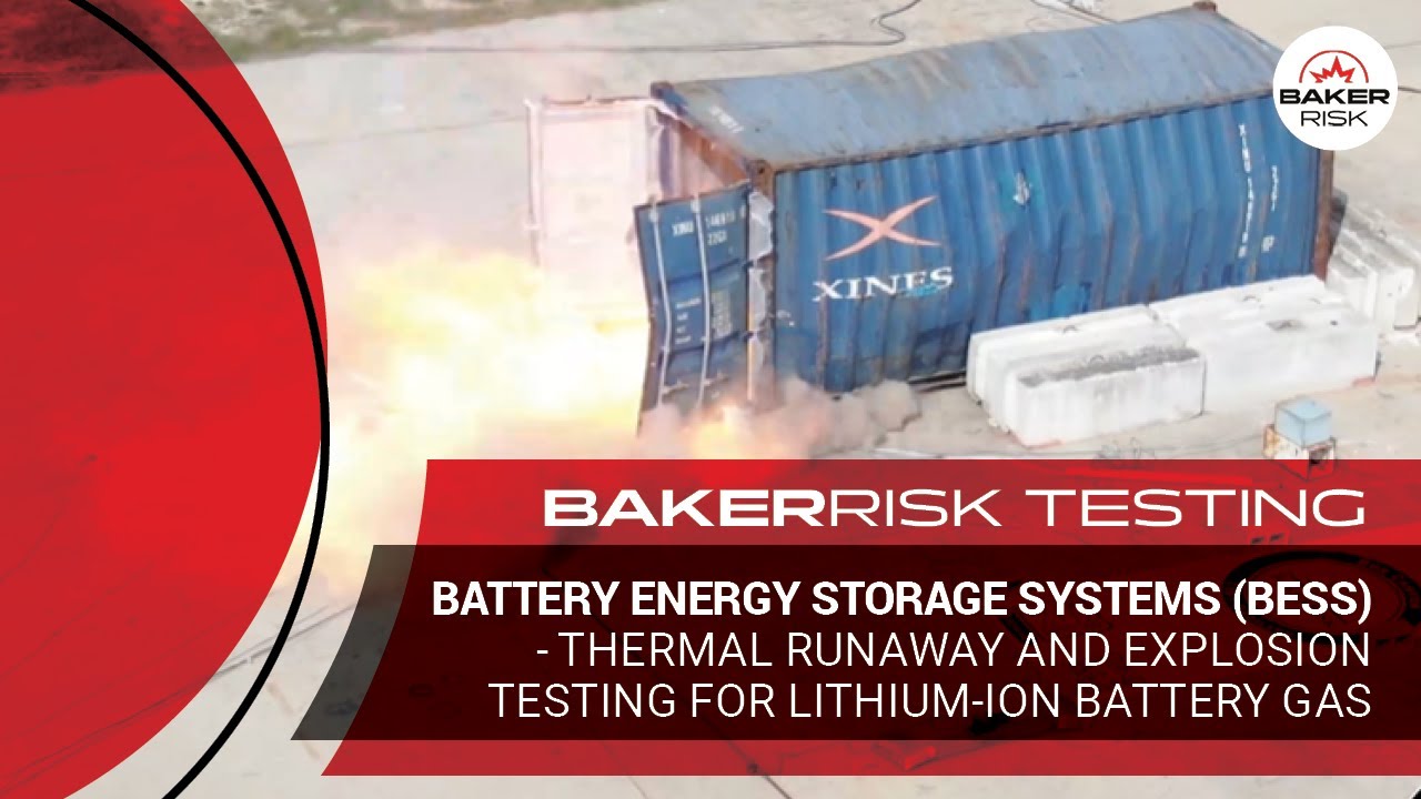 Battery Energy Storage Systems thermal runaway and explosion testing
