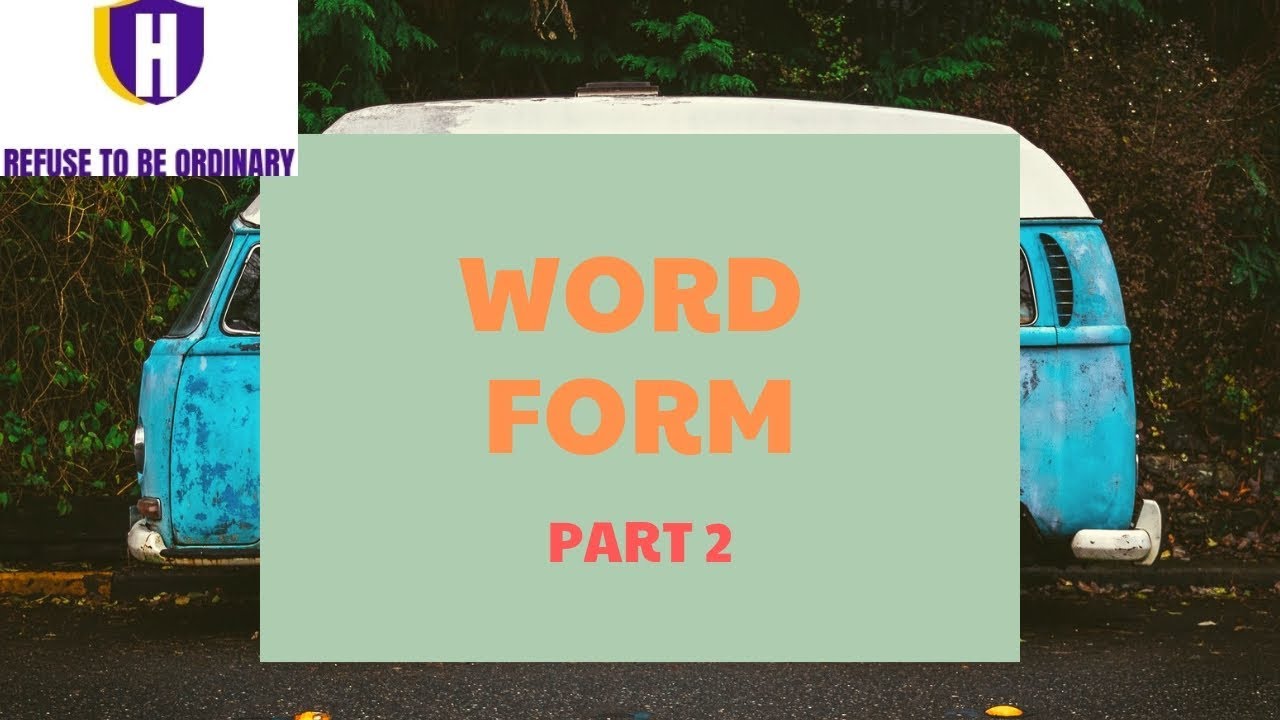 [LIVESTREAM] WORD FORM PART 2 - YouTube
