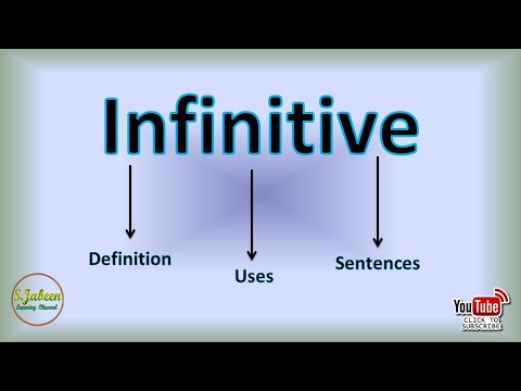 Infinitive||परिभाषा उदाहरण वाक्यों का उपयोग||इनफिनिटिव की पहचान…एस.जबीन द्वारा
