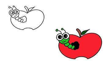 Cute apple drawings| Cách vẽ quả táo dễ thương