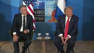 Trump meets with Dutch Prime Minister Dick Schoof during NATO summit at The Hague