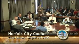 Work 08/25/15 Session - Norfolk City Council