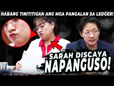 SARAH DISCAYA NAPANGUSO Habang TINITITIGAN Ang Mga PANGALAN Na SANGKOT Sa LEDGER Jevara PH