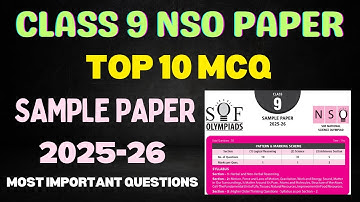 Class 9 NSO Science Olympiad MCQ | Class 9th Science - 2025 sample paper #class9olympiad