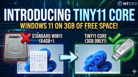 Introducing tiny11 core - Windows 11 on 3GB of free space
