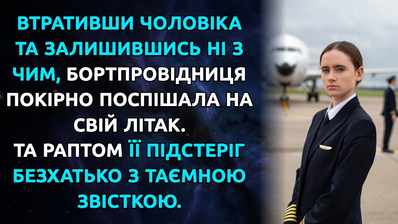 Втративши чоловіка та залишившись ні з чим, бортпровідниця покірно поспішала на свій літак.