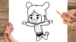 HOW TO DRAW Rita from Toca Life Stories | Toca Boca @amandadrawings screenshot 1