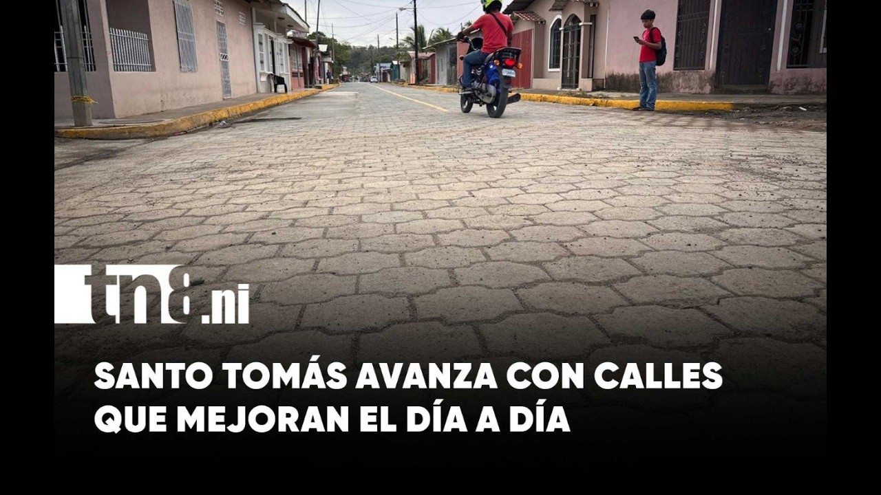 Calles adoquinadas transforman la movilidad y seguridad en Santo Tomás, Chontales