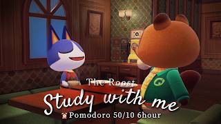 【あつ森】⏰喫茶ハトの巣BGM☕喫茶店で勉強 50/10 ポモドーロタイマー (６時間）｜コーヒーサイフォンの音 / Study with me /長時間勉強・作業用/環境音ASMR🎧