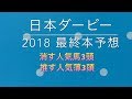 【競馬予想】 日本ダービー 東京優駿 2018 本予想