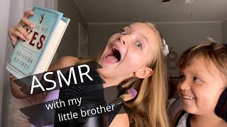 ASMR with my Little Brother...Lots of Bloopers 🤣