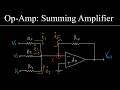 Op-Amp: Inverting Summing Amplifier (with Example)