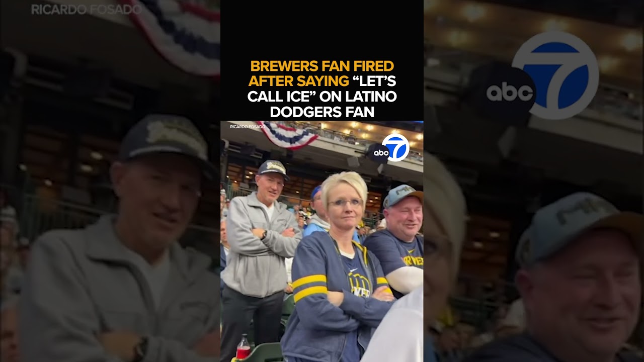 Болельщик «Брюэрс» говорит «позвоните в ICE» болельщику «Доджерс»
