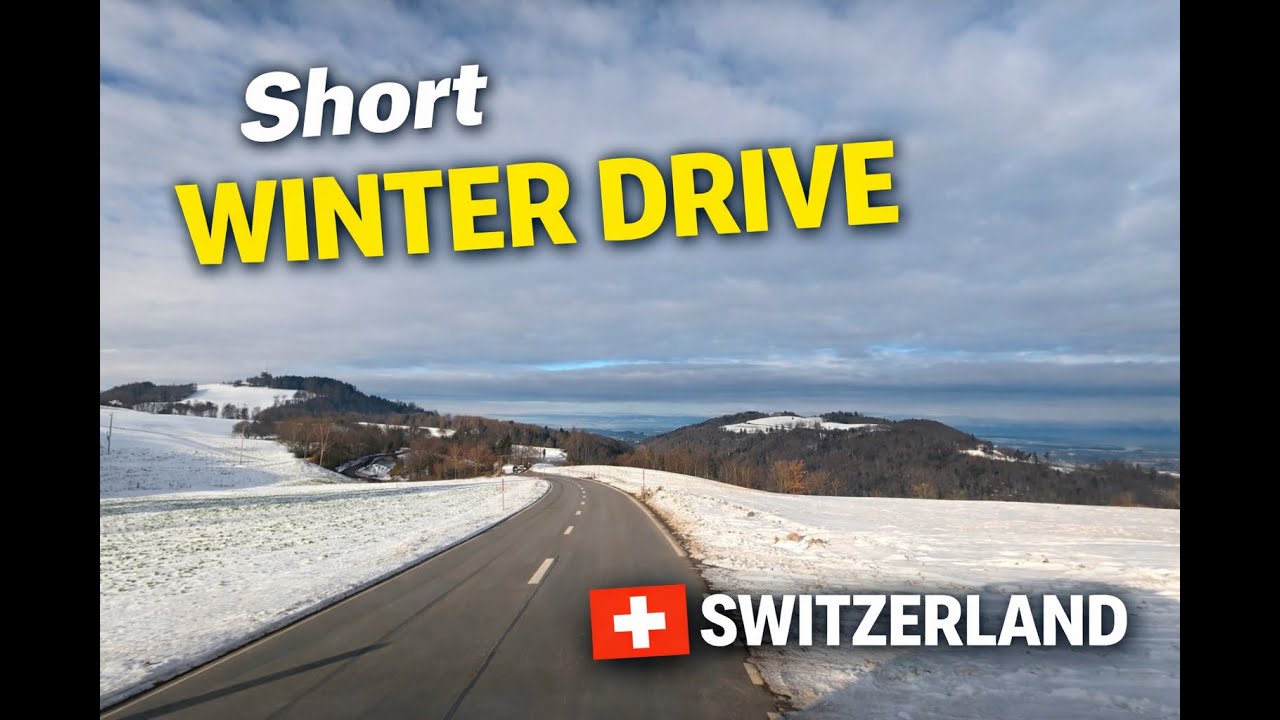 Short Scenic Drive in Switzerland 🇨🇭 | Calm Winter Road POV (No Talking) [4K]